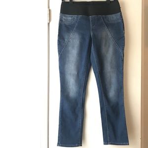 DKNY Denim Ankle-Length Pull-On Pants